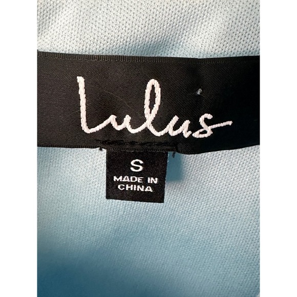 Lulus Light‎ Blue Satin Mini Dress V Neck Sleeveless Cocktail Party Small NWT - Picture 5 of 7